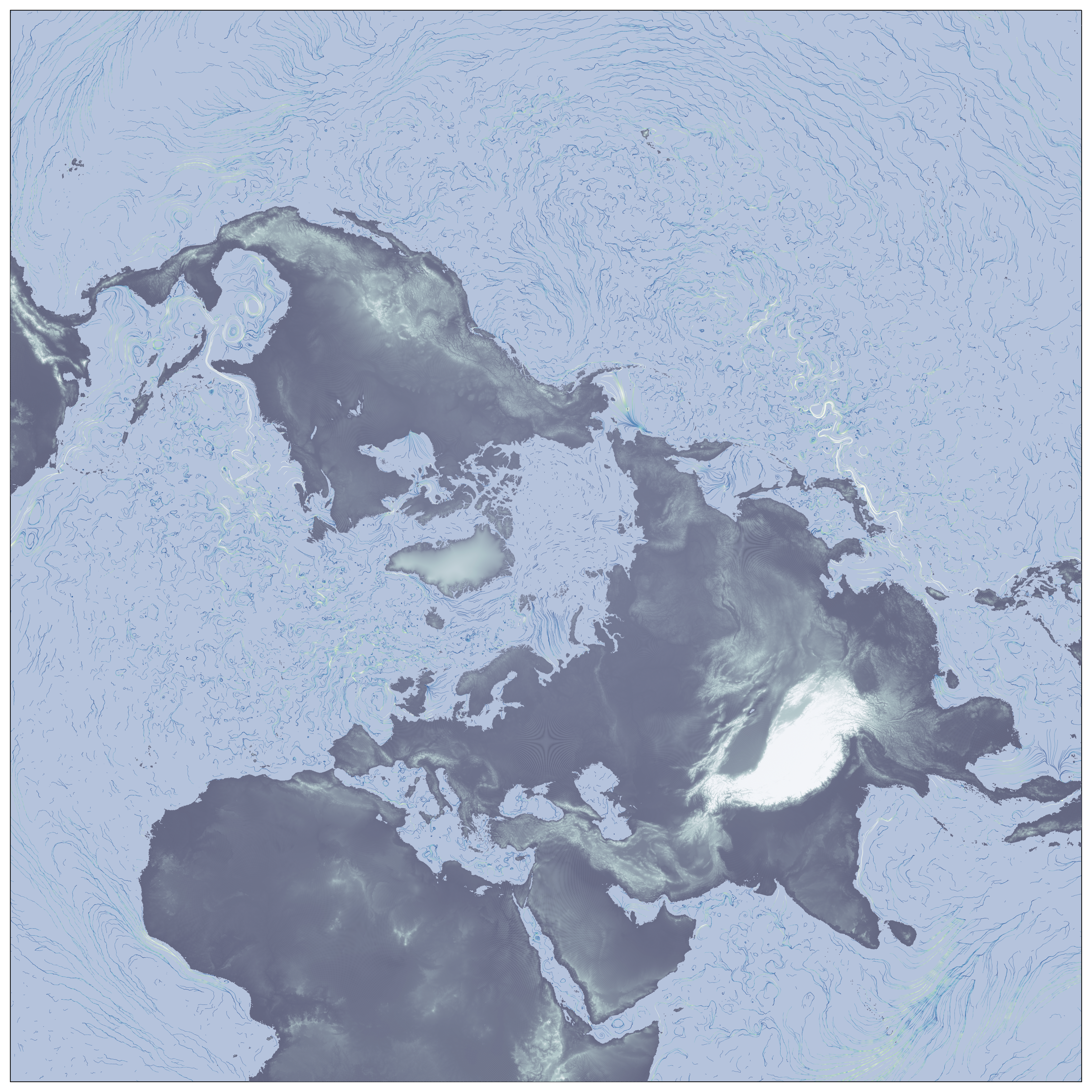 Northern hemisphere ocean trajectories